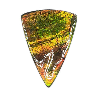 Ammolite Triangle Shaped Freeform Loose Gemstone 5200425