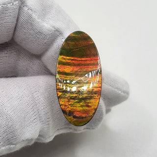 Ammolite Oval Shaped Freeform Loose Gemstone 5300425 - 0 Degrees