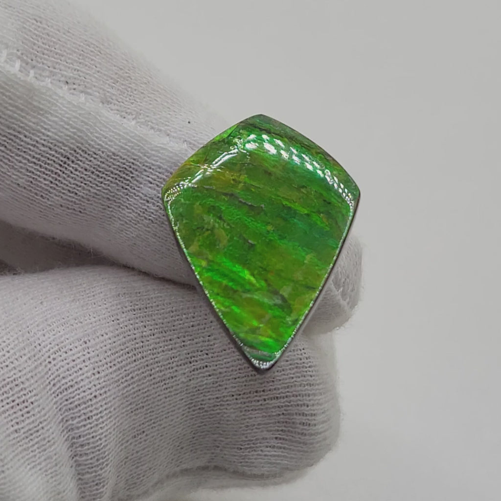 Ammolite Shield Shaped Freeform Loose Gemstone 4030125-Video