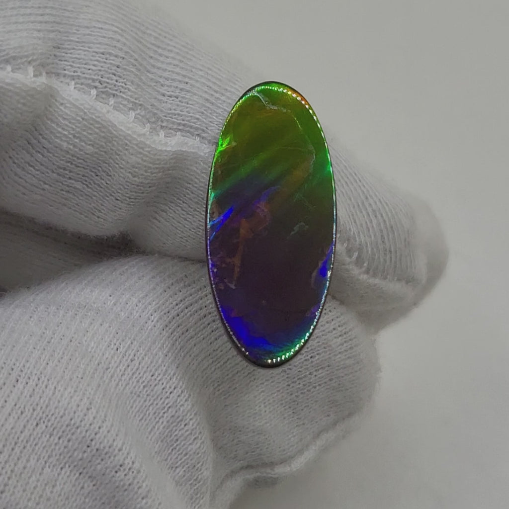 Ammolite Oval Shaped Freeform Loose Gemstone 4690325-Video