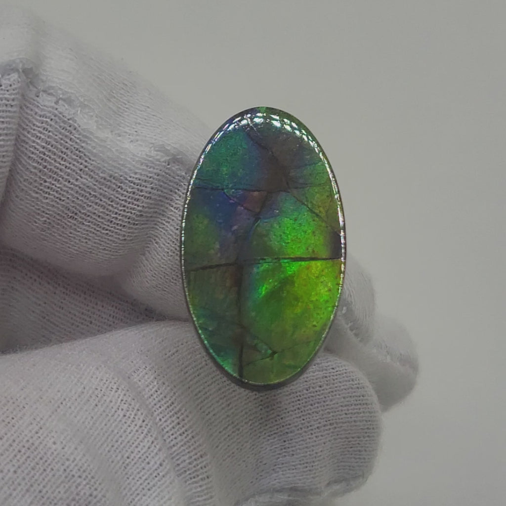 Ammolite Oval Shaped Freeform Loose Gemstone 5250425-Video